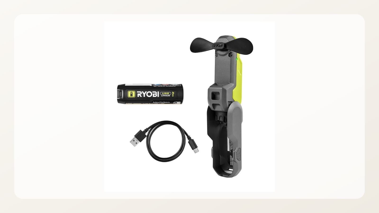 Ryobi's New Tiny Fan Claims 17 Hours of Runtime for $29.97